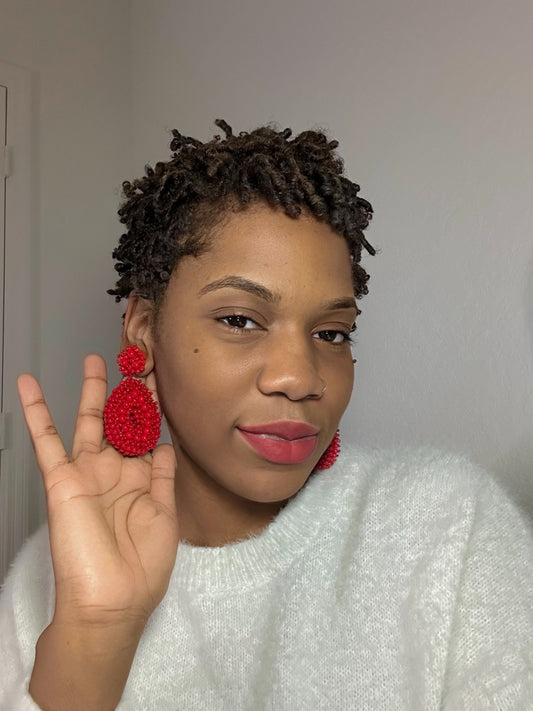 Circular Beaded Earrings
